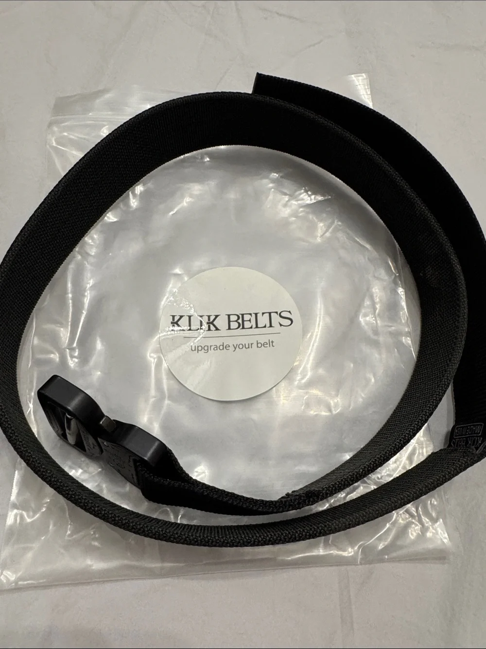 KLIK BELTS 1 1/2” Black Tactical Webbing Belt
